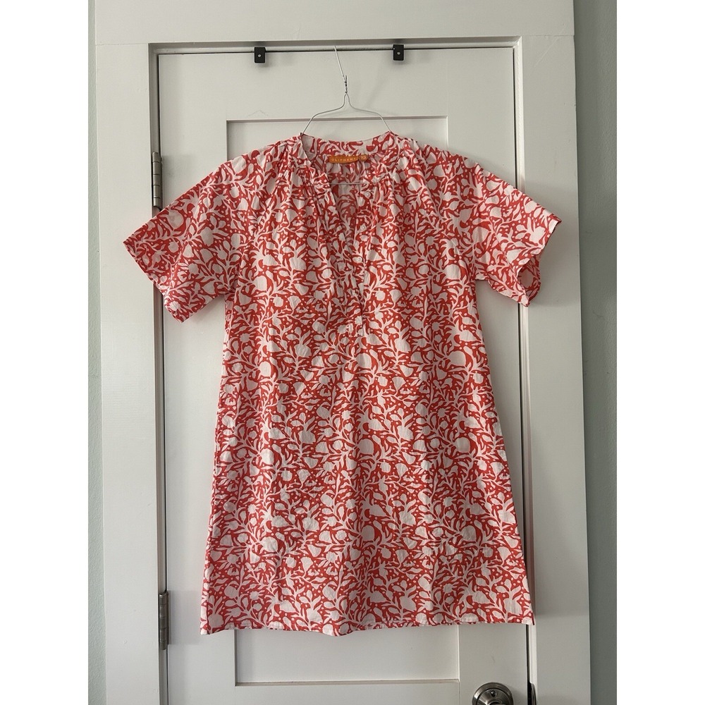 Oliphant Dress Women Canary Coral Pocket Shift Dress Sz XS
